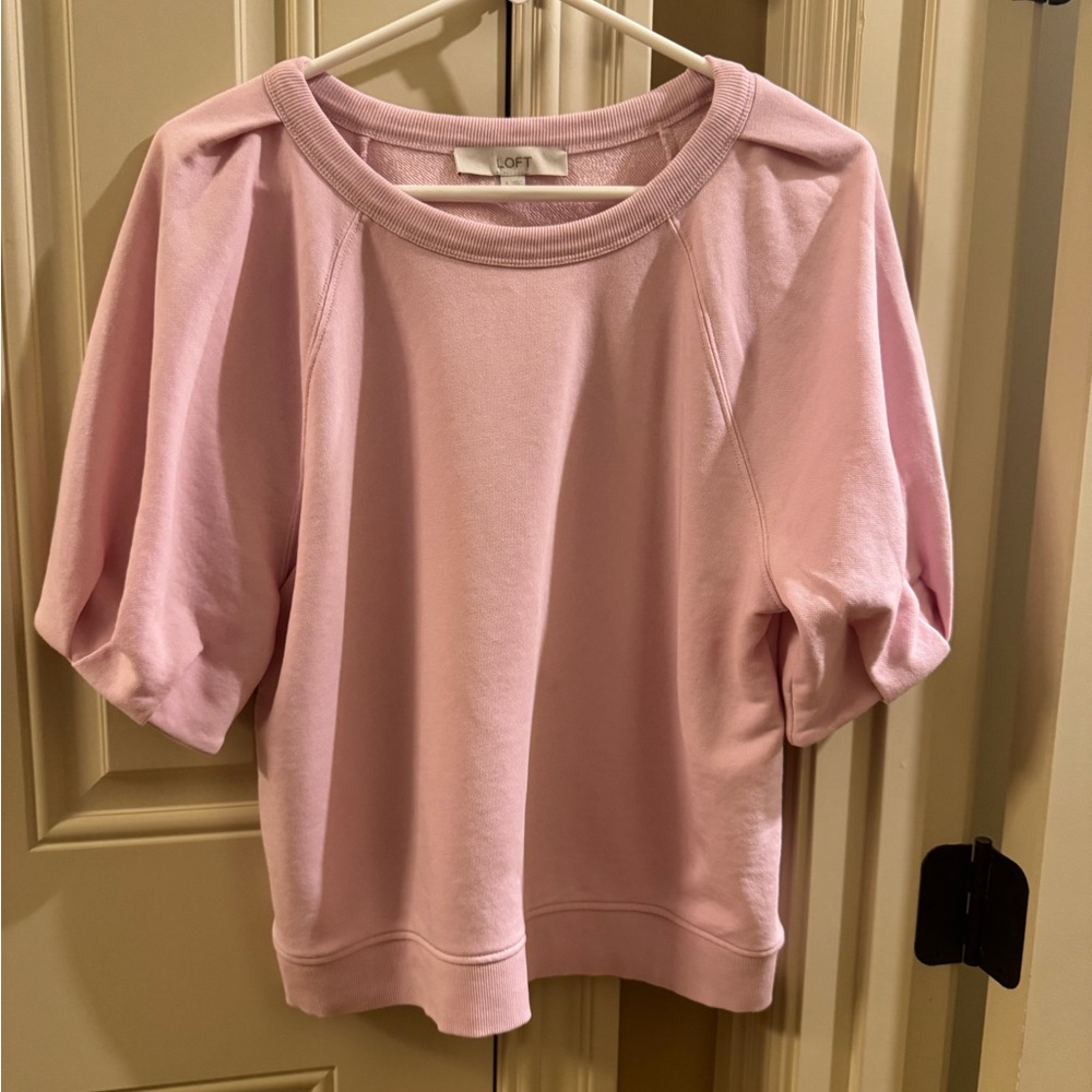 LOFT Women's Light Pink Sweatshirt